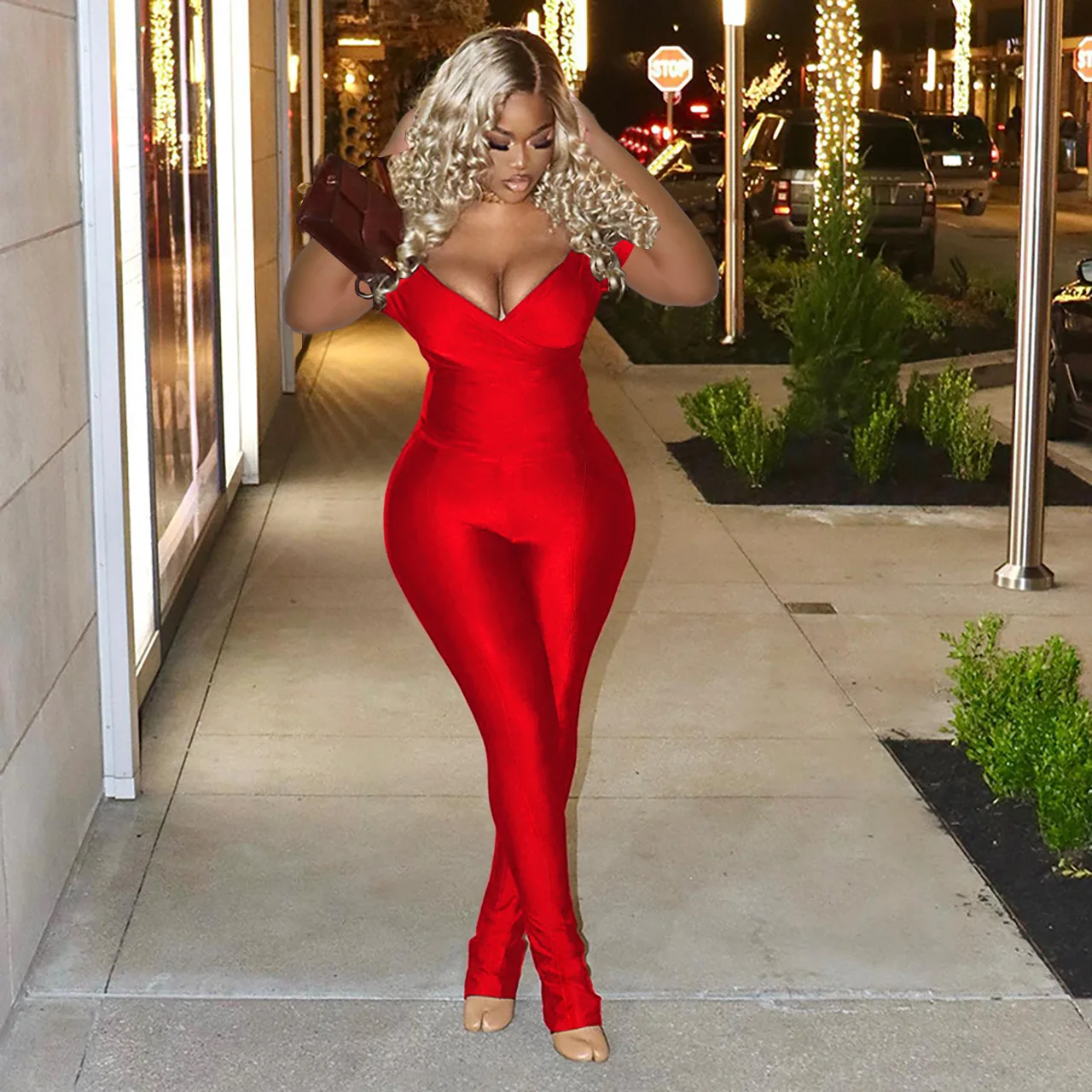 Женский комплект из двух предметов летний топ с коротким рукавом и V-образным