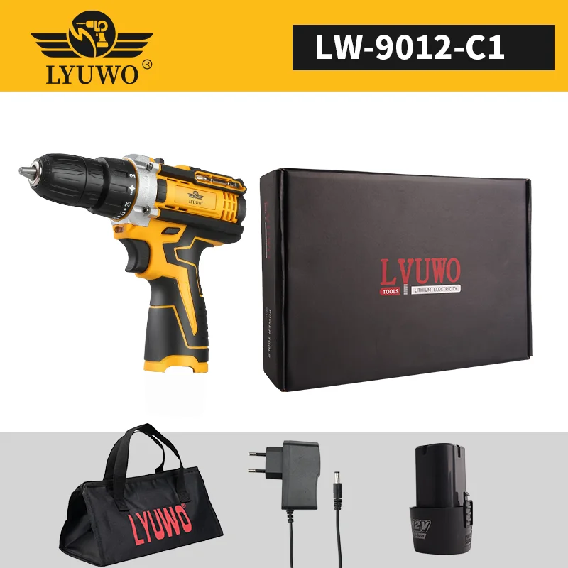 

Беспроводная дрель LYUWO 2 скорости