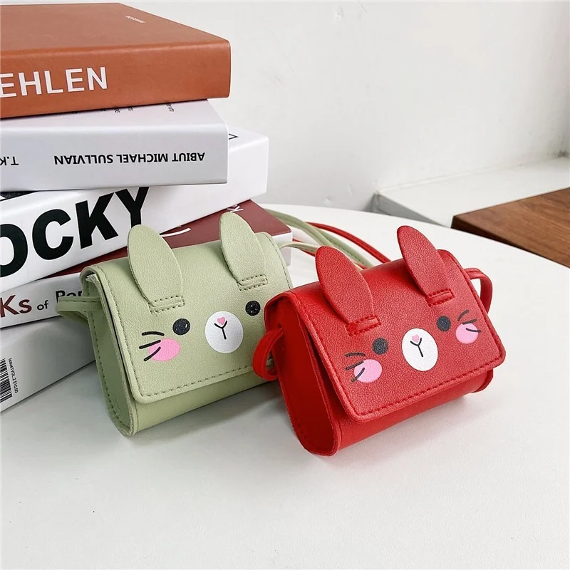 Children's Accessories Small Shoulder Bag Cute Rabbit BabyGirls Small Crossbody Bags Cartoon Kids Boys Mini Coin Purse Handbags