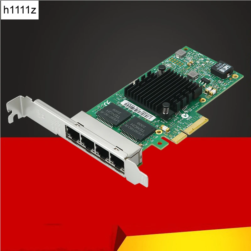 4-портовая сетевая карта RJ45 PCI Express для Intel I350 Chip PCI-E X4, сервер Gigabit Ethernet NIC 10/100/1000 Мбит/с I350T4 для настольного компьютера
