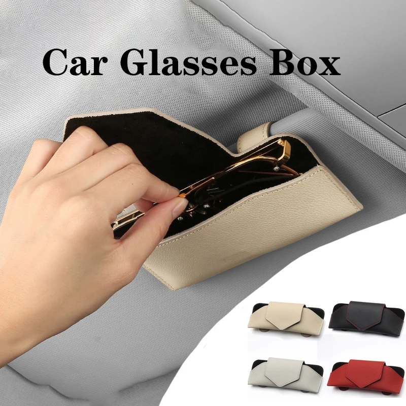 

Car Glasses Case Auto Sun Visor Glasses Holder Sunglasses Clip Card Ticket Holder Multi-Function Automobile Accessories Storage