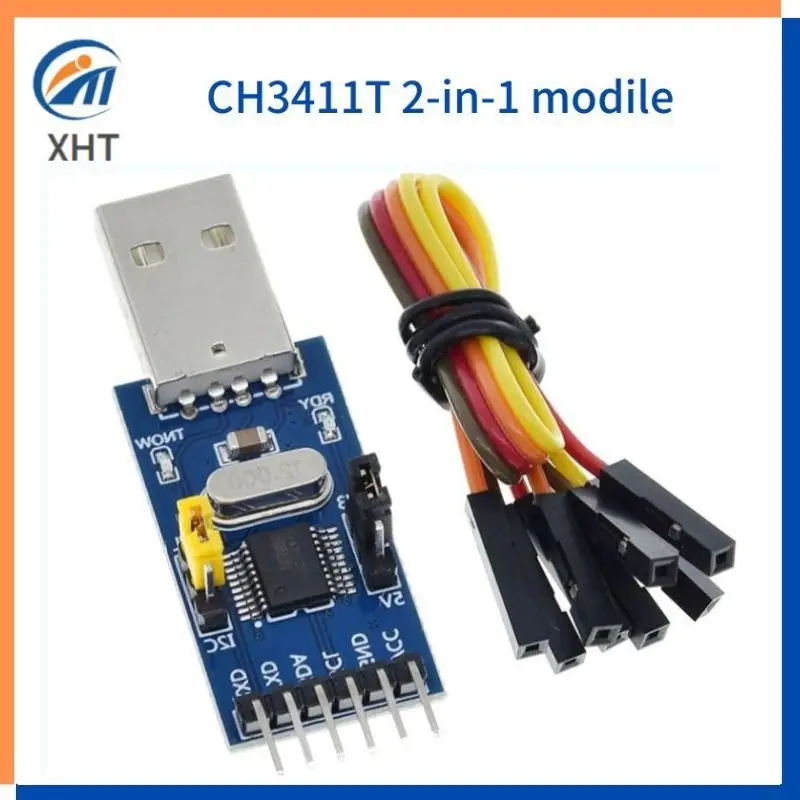 2-в-1 модуль CH341T 3,3 В 5 в USB для I2C IIC UART USB для TTL одночипового последовательного порта загрузчика