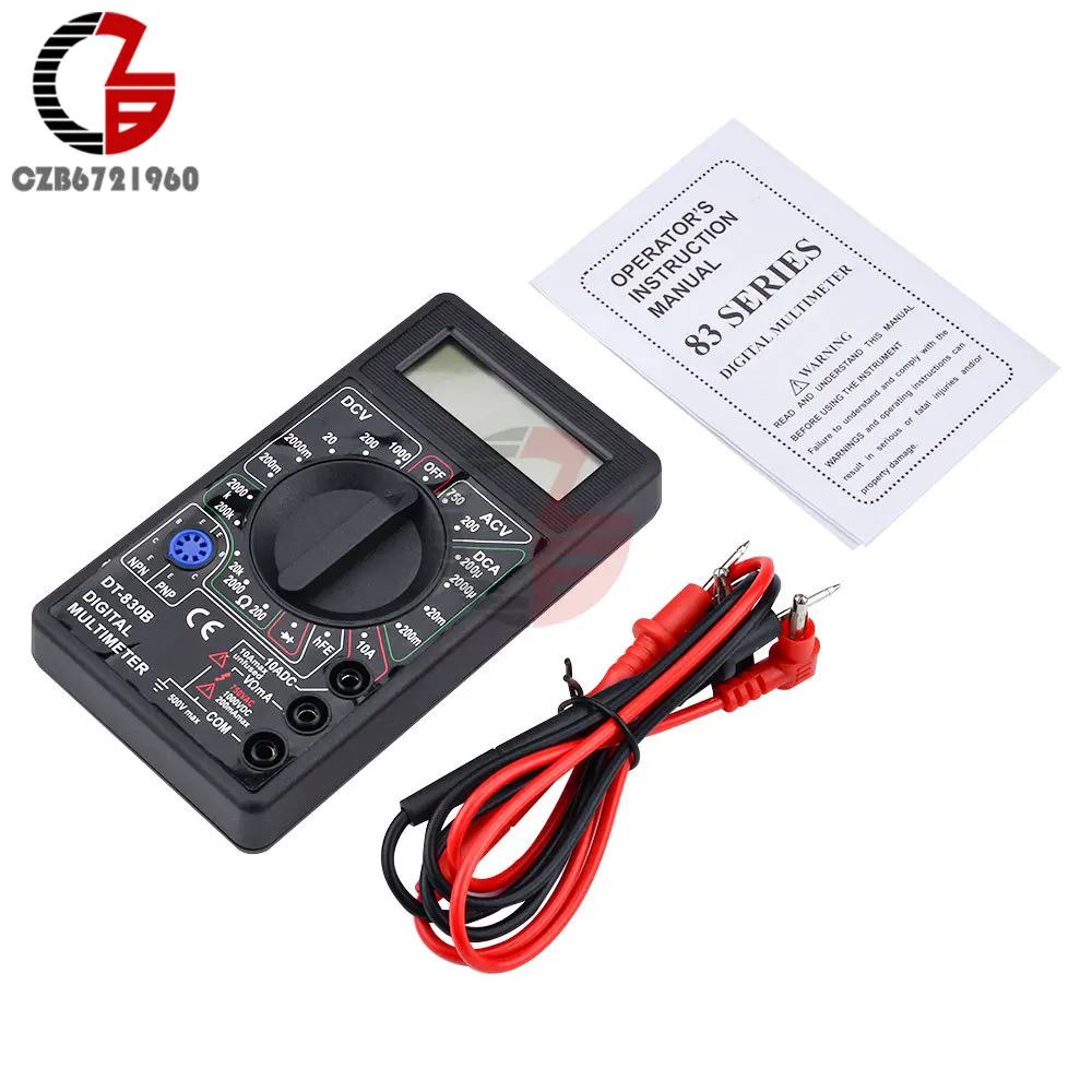 Цифровой мультиметр-тестер DT830B
