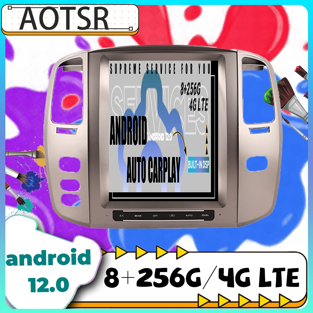 

Android Tesla Screen For Lexus LX470 LX-470 2002 - 2007 Car Radio With Bluetooth Video Carplay Central Multimedia Player Stereo