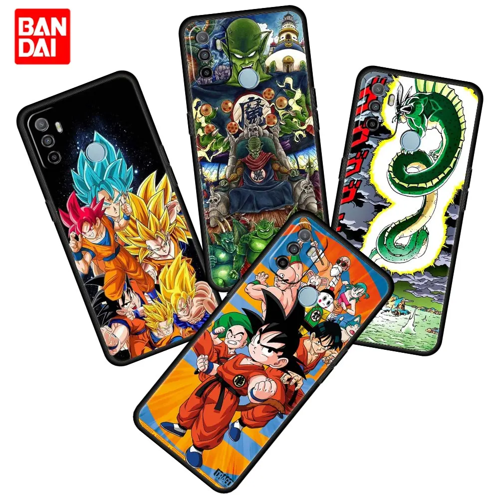 

Dragon Ball Super Goku God Fondos Case for Oppo A53 A52 A3s A12 A9 A15 A31 A54 A74 A93 A94 F5 Find X2 Pro Lite Black Silicone