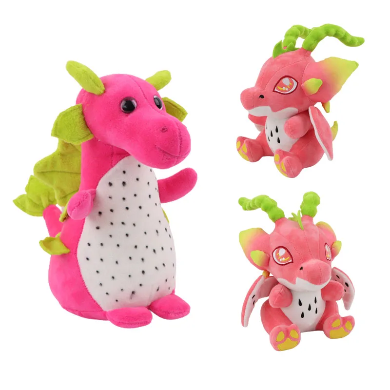 

25cm Kawaii Dragon Fruit Macaroon Plush Toys Plush Stuffed Dragon Animal Dolls Pitaya Toys Peluche Plushies Cute Gift for Kids