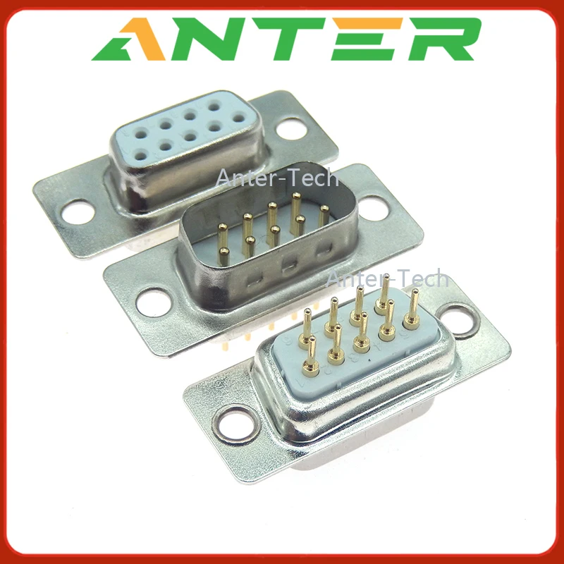 1 шт. D-SUB позолоченный 3u DB9 DIP 9-контактный круглый прямой разъем для печатной платы