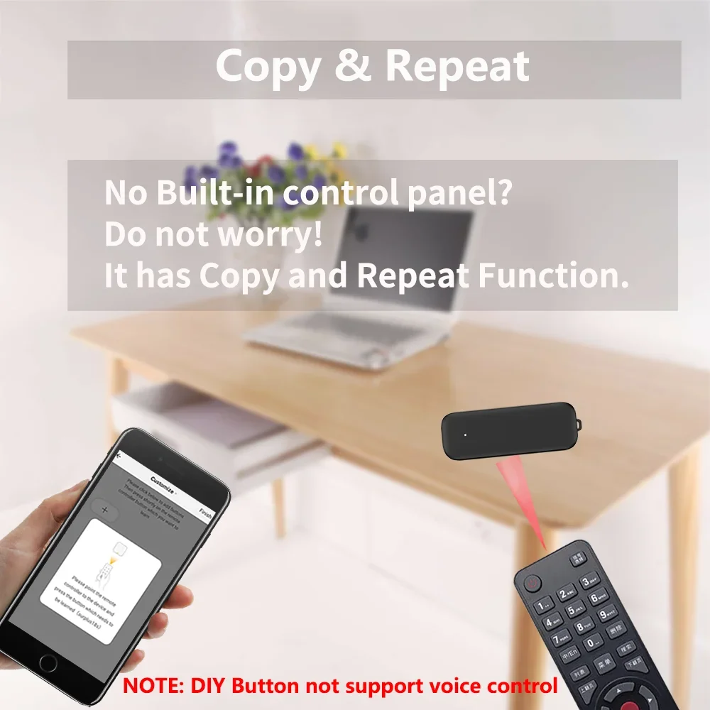 Фото Tuya Zigbee ИК-пульт дистанционного управления Smart Universal Инфракрасный порт для управления умным домом для телевизора DVD AUD AC работает с Alexa Google Home №4