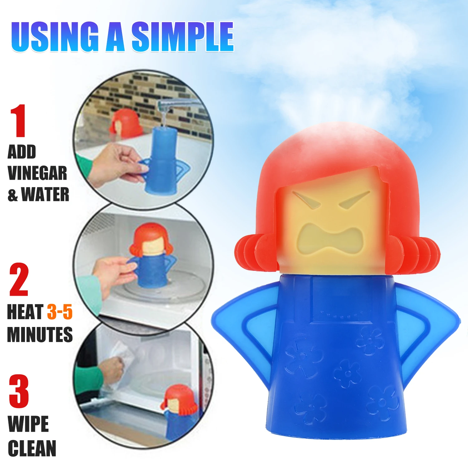 

Kitchen Angry Mama Microwave Cleaner Easily Cleans Microwave Oven Steam Cleaner Appliances Kitchen Refrigerator Cleaning