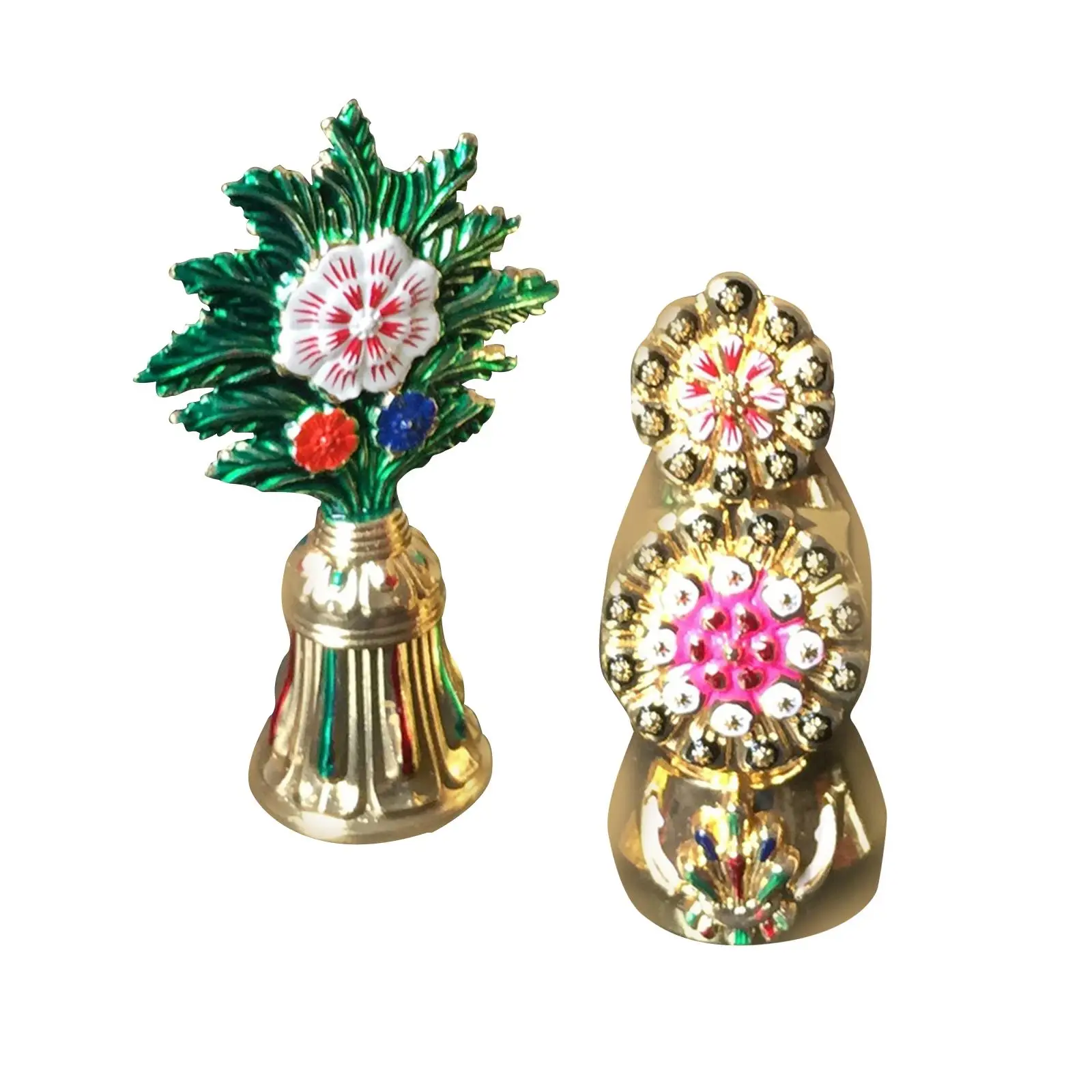 

2Pcs Buddhism Worship Statue Decorative Collectible Craft Buddhist Ornament Figurine for Desktop Office Home Decor Gift