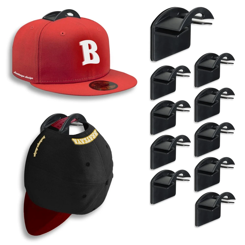 Hooks For Baseball Caps Adhesive Racks For Hanging Hats Simple No Drilling Ball Cap Holders Organizer Wall Hanger