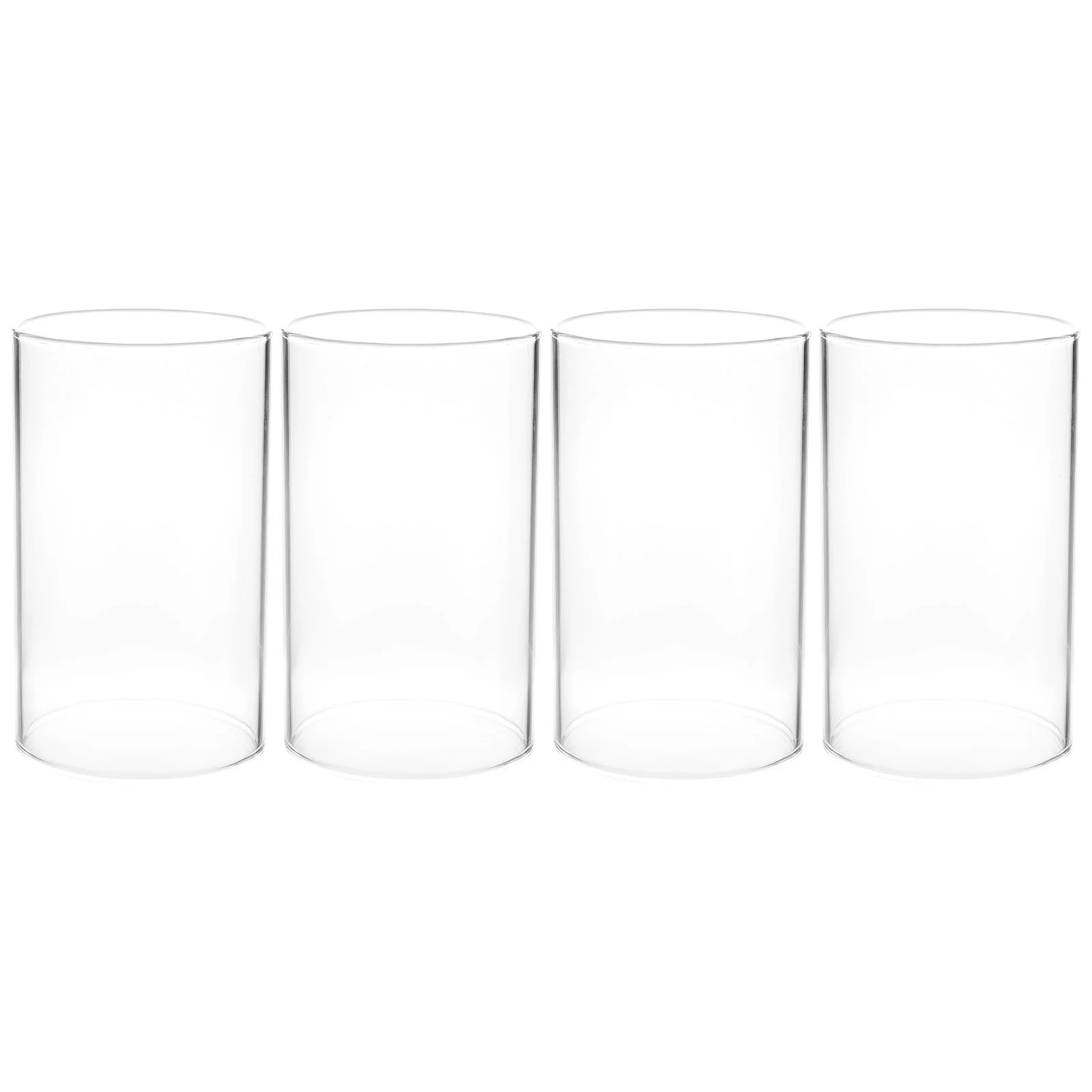 

4Pcs Glass Pillar Holdersa Glass Holder Holder Sleeve Open Ended Glass Cylinder