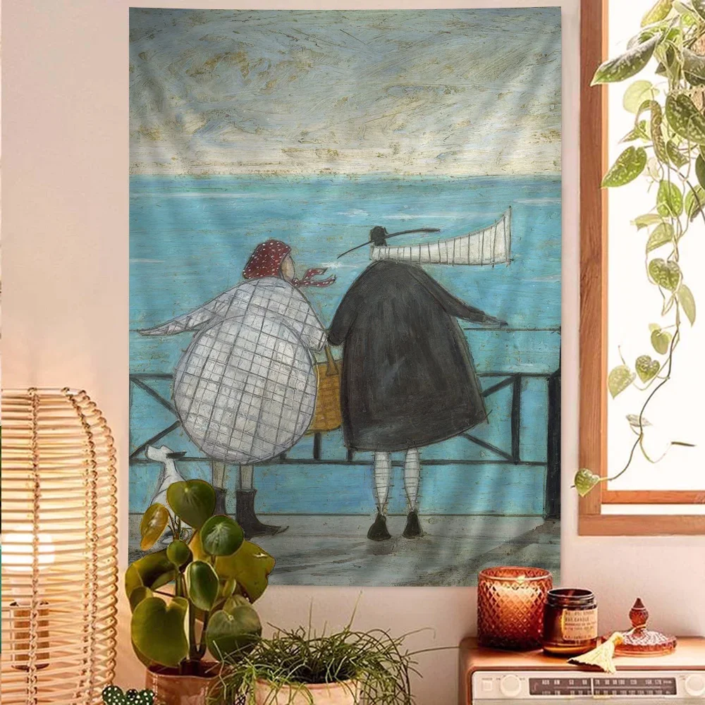 Настенный Гобелен Sam Toft с абстрактным ландшафтом искусство научная фантастика