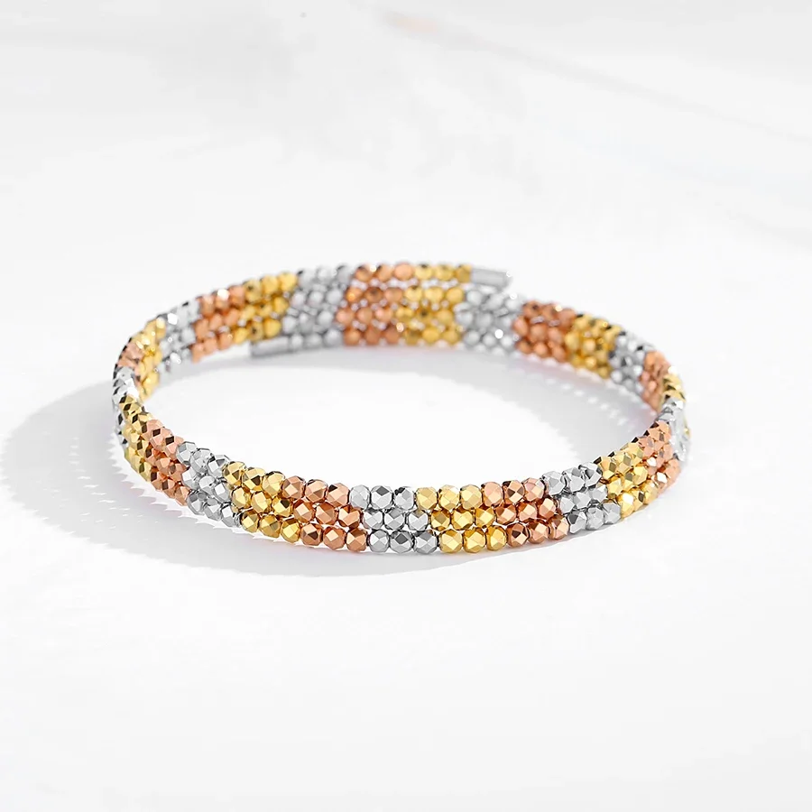 Разноцветные эластичные бусины TONGZHE искусственные серебряные драгоценные камни