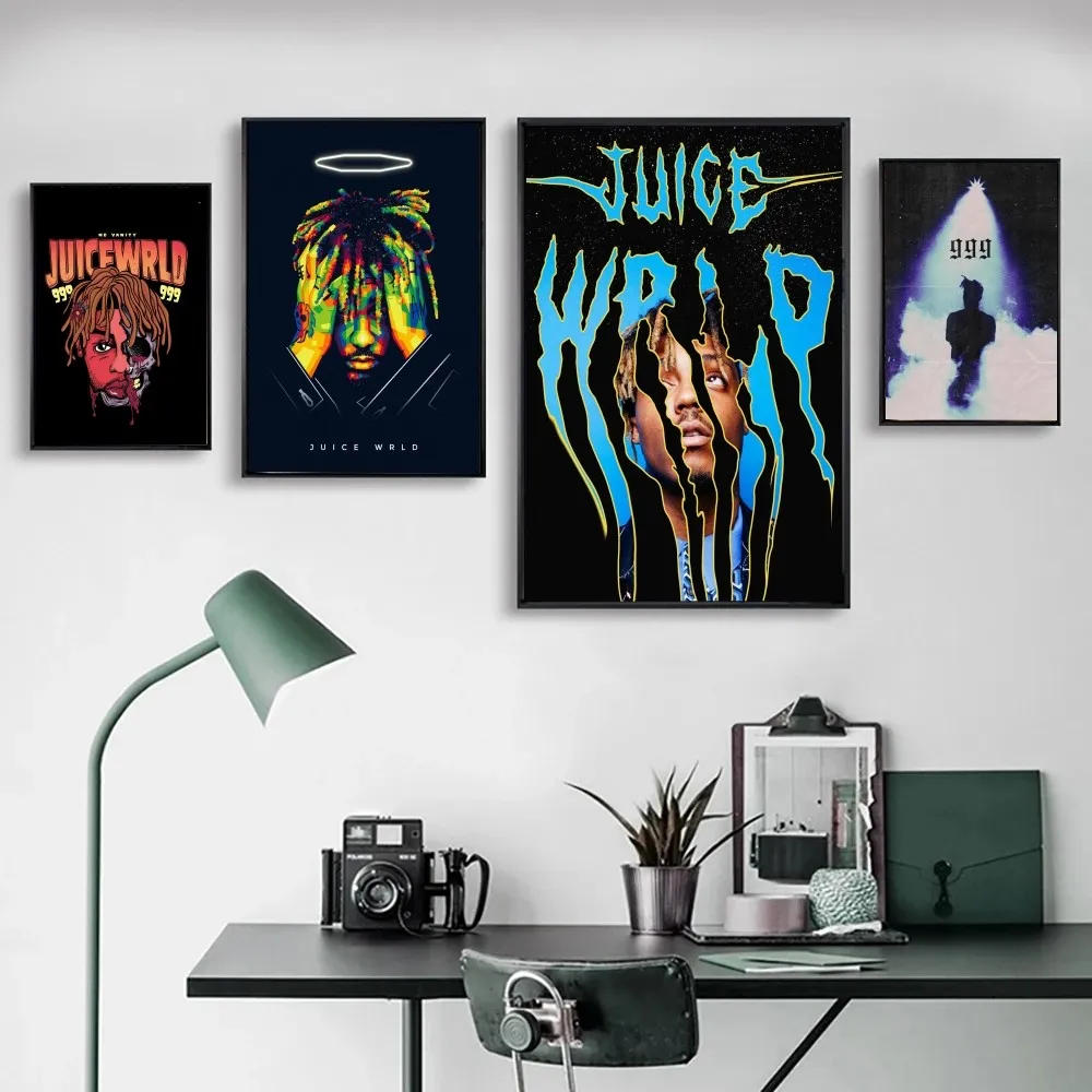 Плакаты в стиле хип-хоп J-Juice W-WRLD плакаты из крафт-бумаги искусство живопись