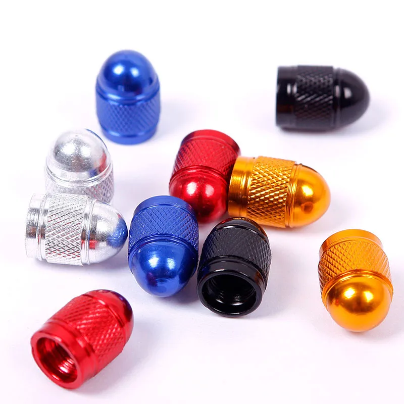 

4PCS Colorful Motorcycle Aluminum Auto Car Tyre Valve Stem Caps Motorbike Wheel Tire Valve Caps Car Bling Accessories Tire Cap