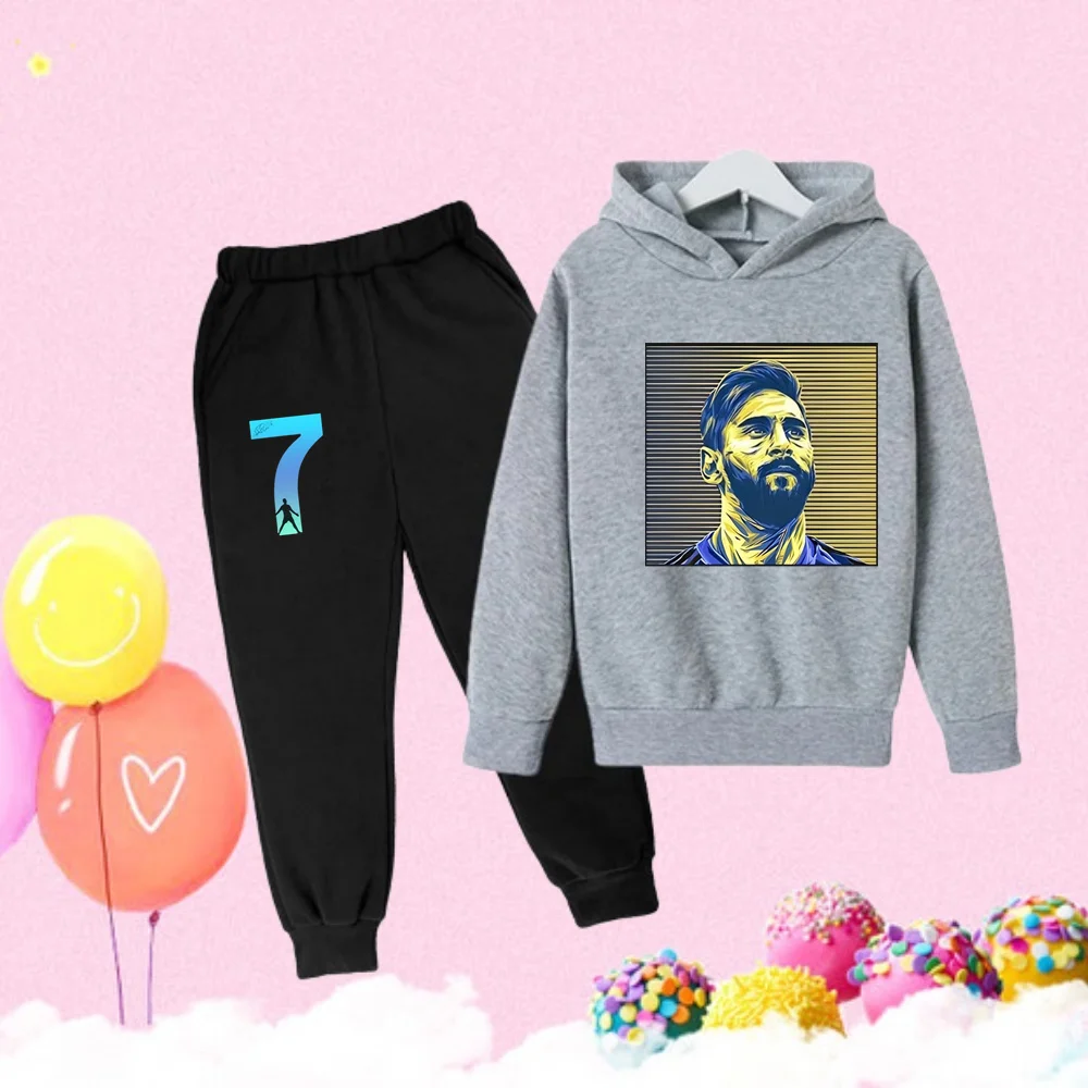 au z kapturem sportowy poliestrowy zestaw dziecięcy unisex wzorem kreskówkowym dla chłopców w wieku 4-6 lat