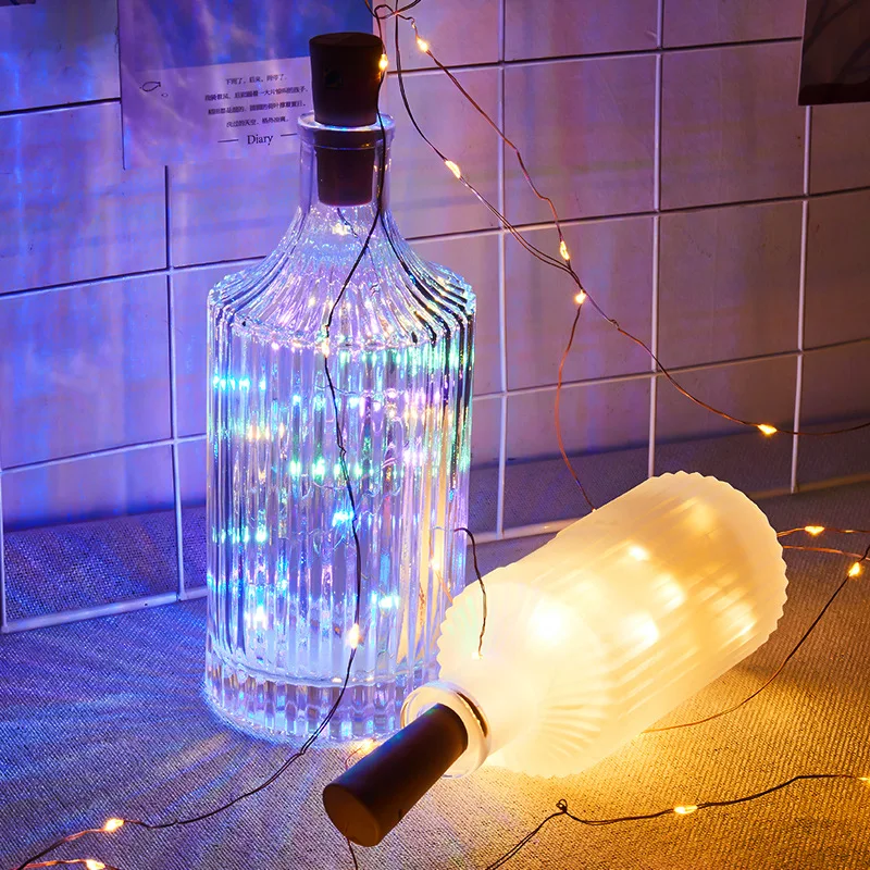 

Wine Bottle Lamp Fairy Lamp Strings Wedding Decor Garland Copper Wire Light Bar LED Wine Bottle Cork String Lamp Christmas Party