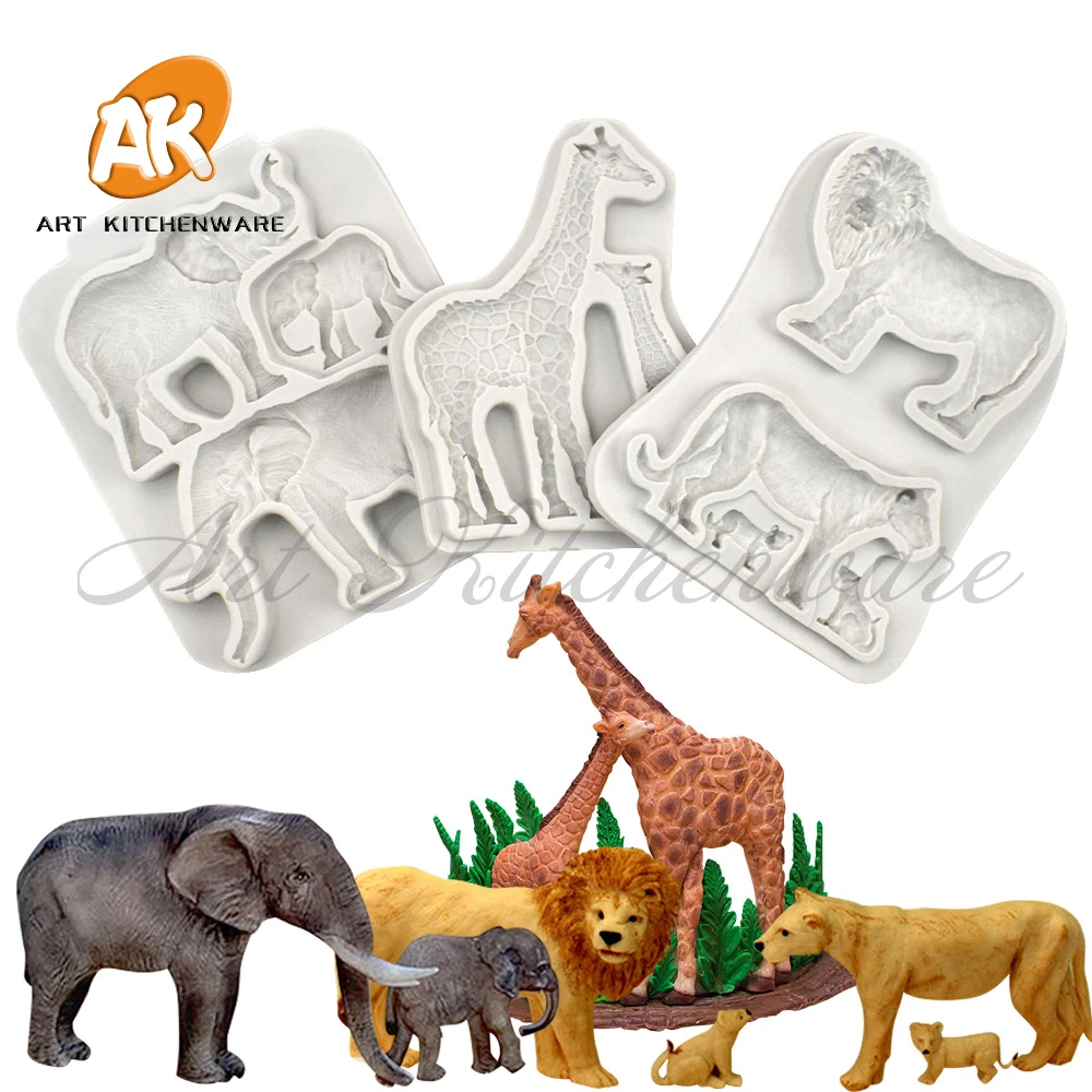 

New Animals Silicone Mold Fondant Cake Decoration Silicone Mold Hand Made Decorating Leaves Chocolate Candy Silica Gel Mold