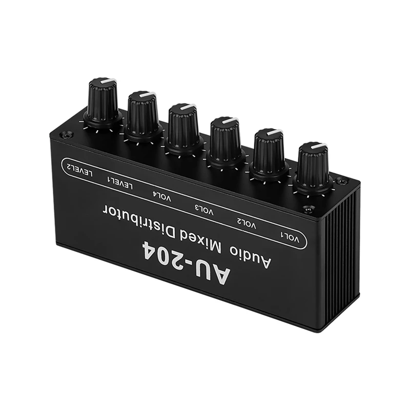 

Stereo Headphone Mixer Distributor For Headphone External AMP Volume Independent Control DC5-19V 2 Inputs 4 Outputs