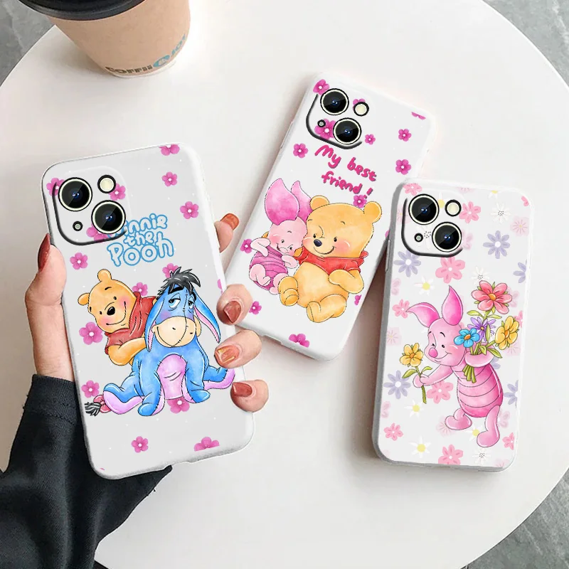 

Disney Winnie Pooh Cute For Samsung Galaxy S23 S22 S21 S20 FE Ultra Plus S10 Lite 5G Liquid Rope Phone Case