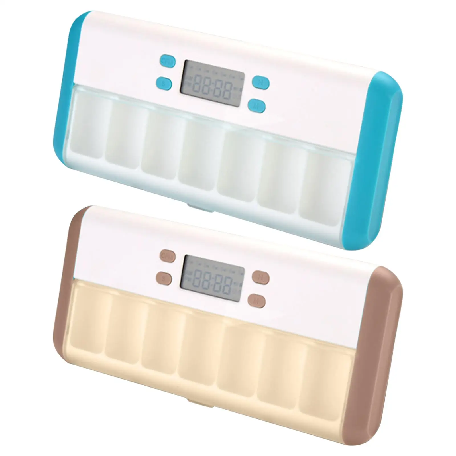 Vitamins Fish Oil Case Medicine Storage Box For Travel The Elderly 7 Groups Alarms