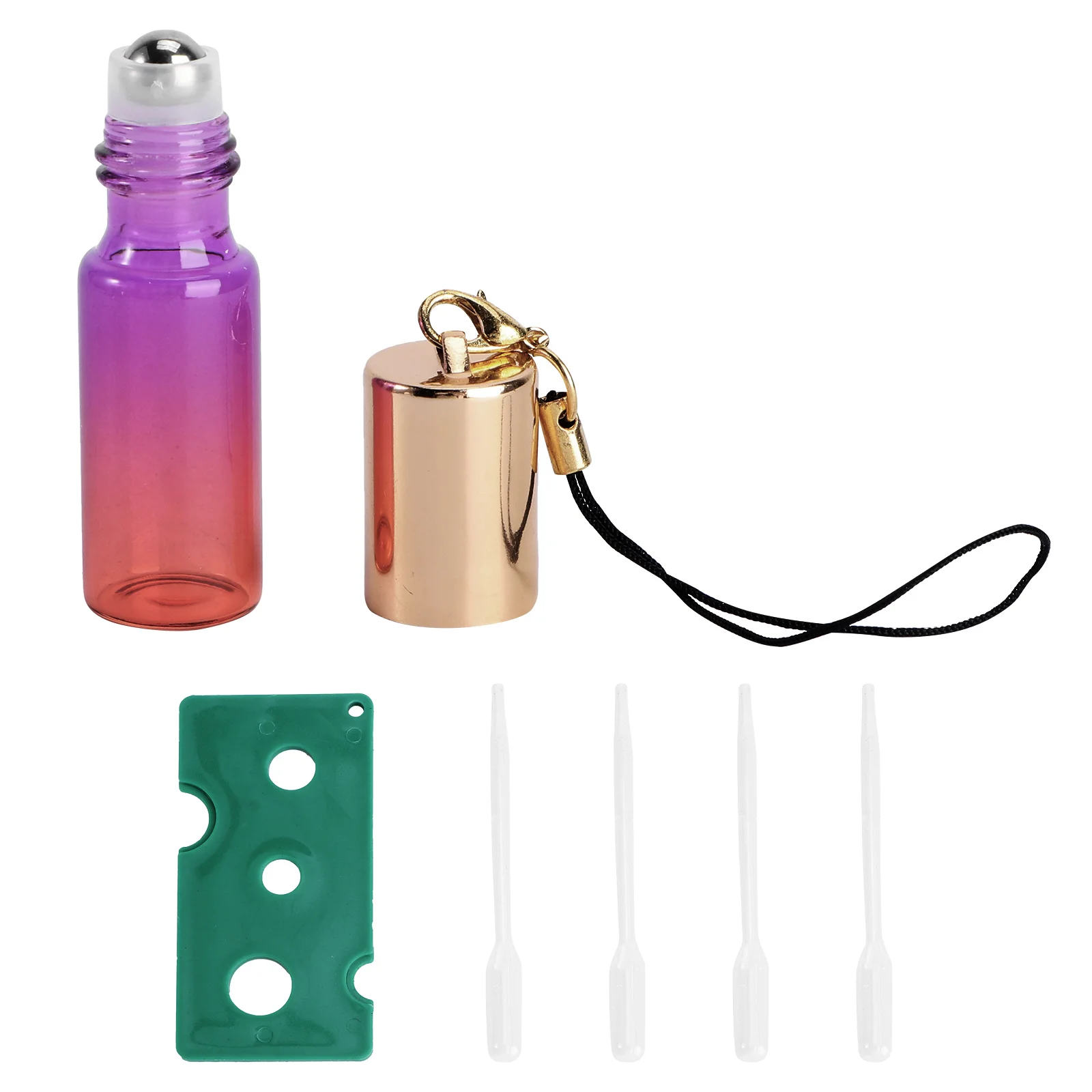 

29pcs Gradient Color Roll On Bottles Empty Glass Bottles Glass Roll On Bottles for Refillable Bottles
