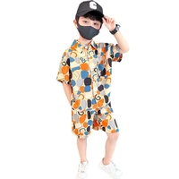 baby boys clothing sets children tracksuits kids cartoon print pattern sport suits short sleeve shirts top shorts 2pcs outfits