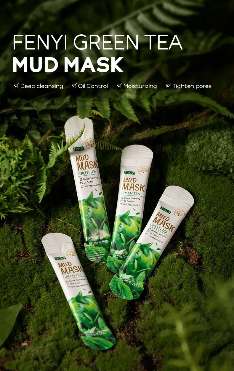 LAIKOU &amp Fenyi Маска с зеленым чаем лечение акне удаление черных точек очищающая