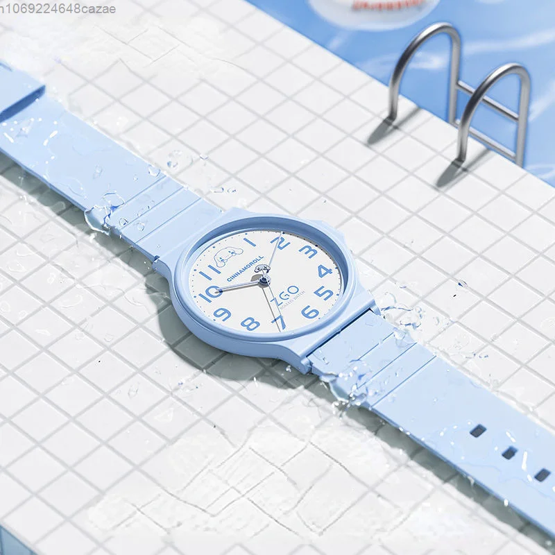 Sanrio Cinnamoroll Quartz Watch 2022 New Simple Commuting Student Waterproof Watch Soft Strap Versatile Couple Watch Girl Gift enlarge
