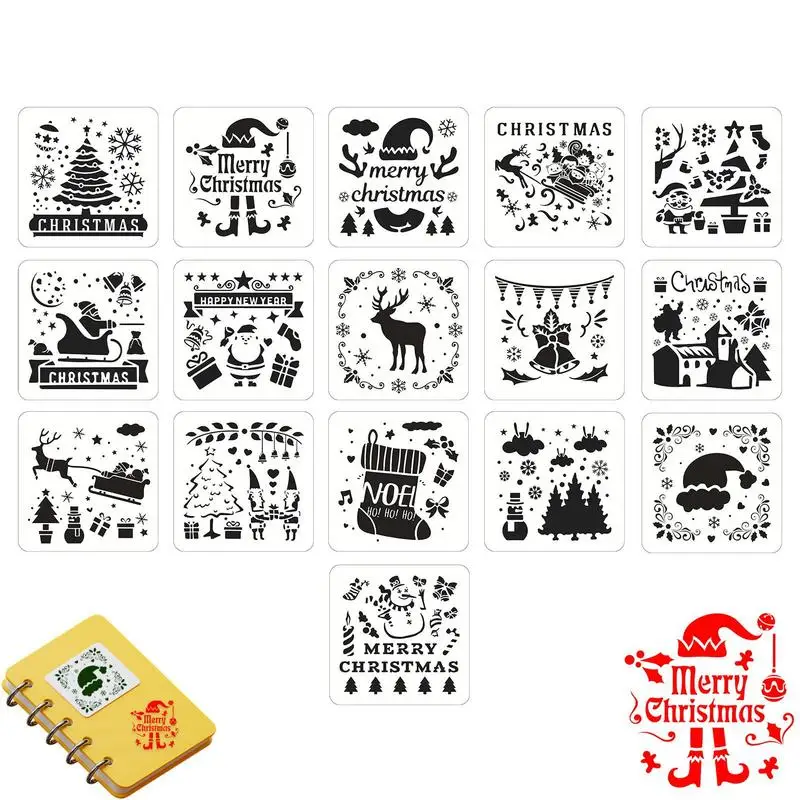 

Reusable Christmas Drawing Templates Reusable Christmas Stencils For Painting DIY Christmas Stencils For Painting On Wood Wall