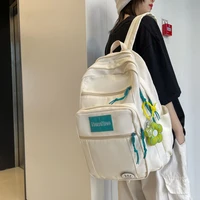 korean version labeling large capacity student 2022 new mochila mujer casual spring and summer solid color backpack