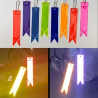 use star colorful safety protection candle lights streamer bag pendant keyings reflective pendant reflective keychains