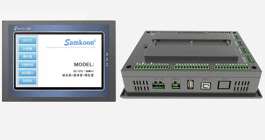 Фото 4,3-дюймовый HMI PLC контроллер «все в одном» GC-043-16M-C GC-043-16M2Al-C GC-043-16M4Al-C №3