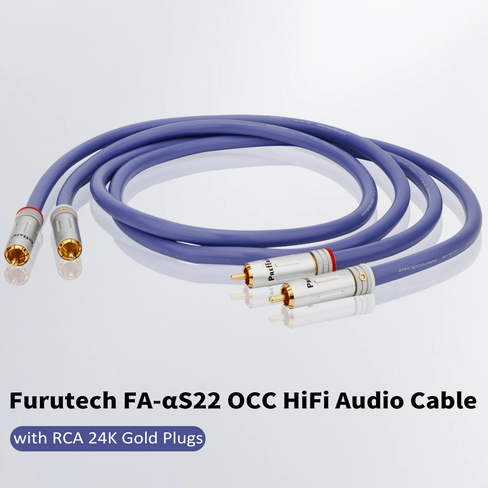 Кабель Furutech FA-aS22 OCC HiFi аудиосигнал RCA с позолоченной вилкой для усилителя мощности