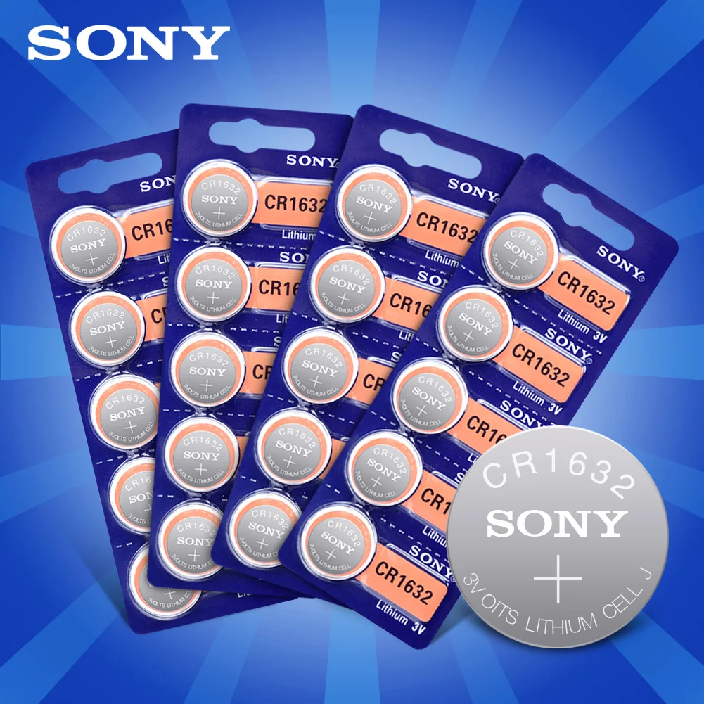 SONY 1-50 шт. 3 в CR1632 одноразовые кнопочные батареи DL1632 BR1632 литиевая часть для часов