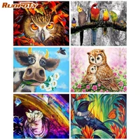 ruopoty animals acrylic paint by numbers on canvas oil painting by numbers 40x50cm frameless diy hand painting decor wall art