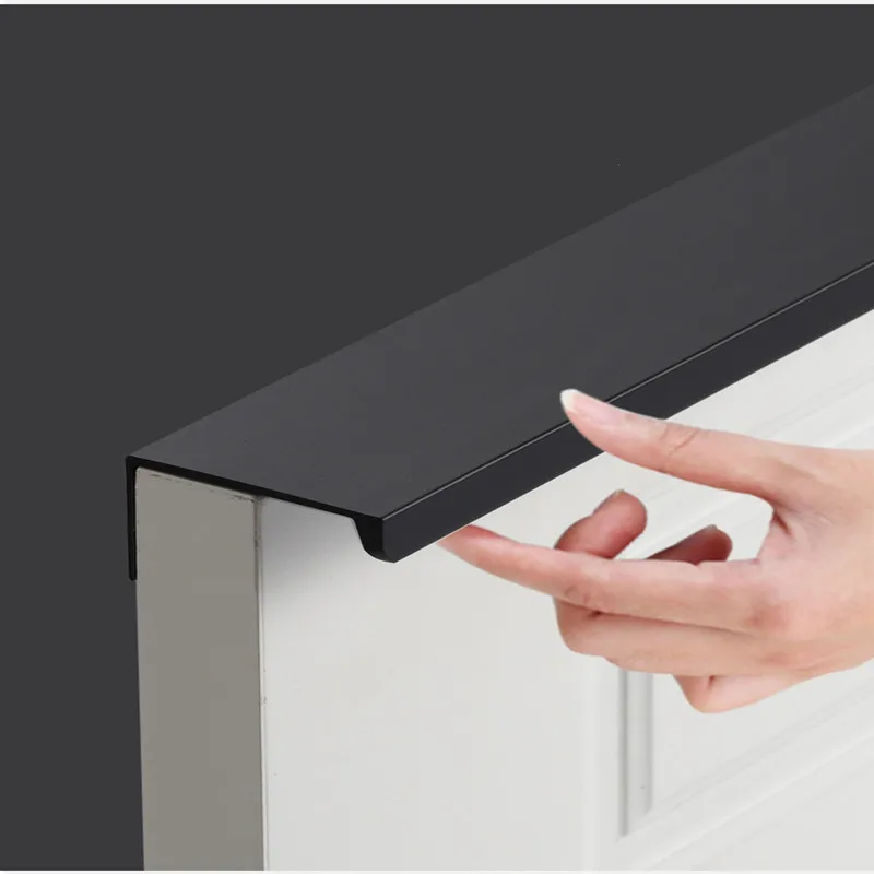 

Black Extended Invisible Handle Cabinet Door Golden Handle Modern Minimalist Black Wardrobe Handle Cabinet Handle Drawer Handle