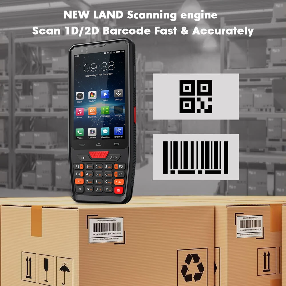 Портативный PDA Android Rugged 4G Wifi Bluetooth RFID Логистика 2D сканер штрих-кода беспроводной