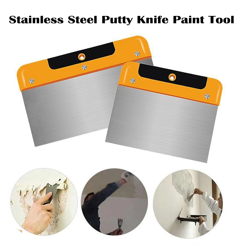 

6/8/10Inch Stainless Steel Putty Knife Paint Tool Putty Scraper Plaster Shovel Filling Spatula Wallpaper Scraper Wall Decoration