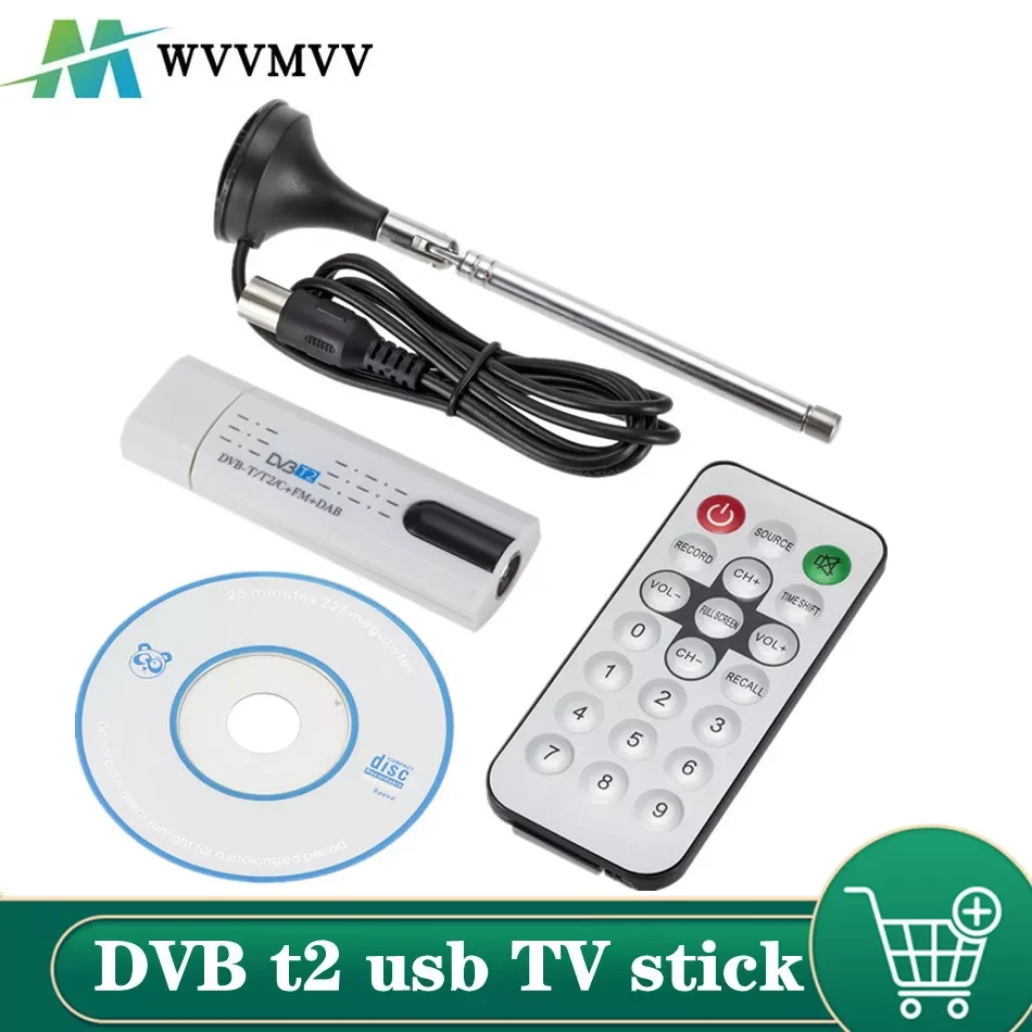 

Digital Antenna USB 2.0 HDTV TV Remote Tuner Recorder&Receiver for DVB-T2/DVB-T/DVB-C/FM/DAB for Laptop,Wholesale Free Shipp
