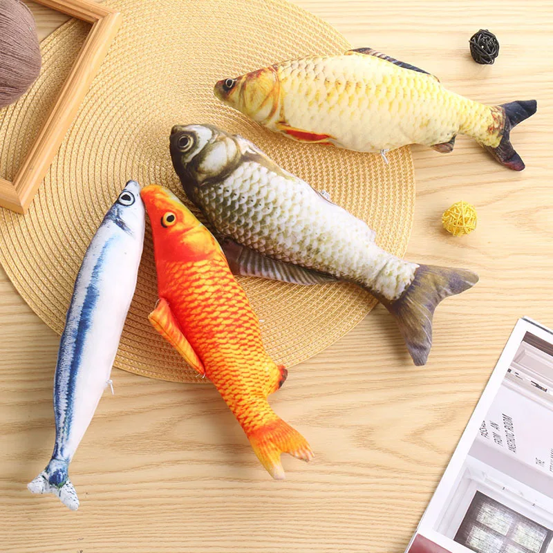 

Pet Cat Toy Fish Shape Bite Resistant Catnip Cat Toy Pet Chew Toy Pet Interaction Training Supplies Non-electric Cat Accessories