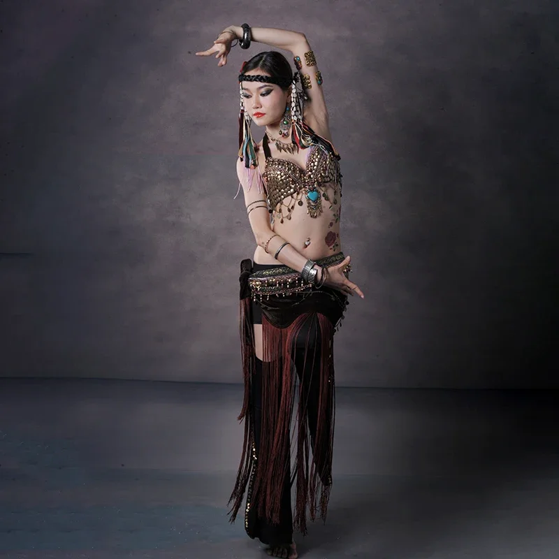 Танцующий живот Индийский Племенной Стиль костюм принцессы Экзотический