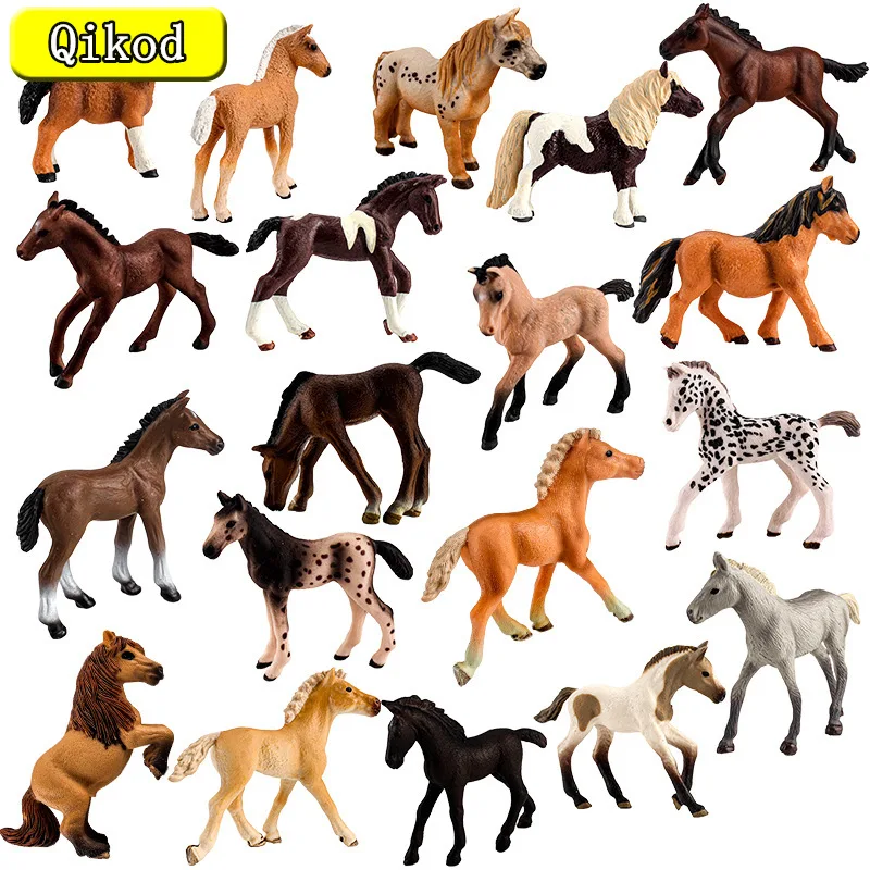 

1PC Classics Collectible Horse Figures Toys Simulation Assorted Colors Horse model figurine PVC toy Educational Playset for Kids