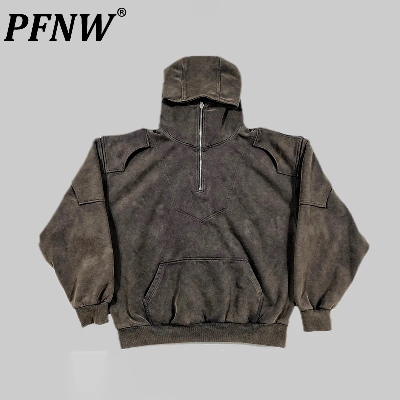 

Новинка весна-осень мужские шикарные пуловеры PFNW с капюшоном в стиле High Street нишевая дизайнерская толстовка с капюшоном на плечо с изображением марионетки 12A8364