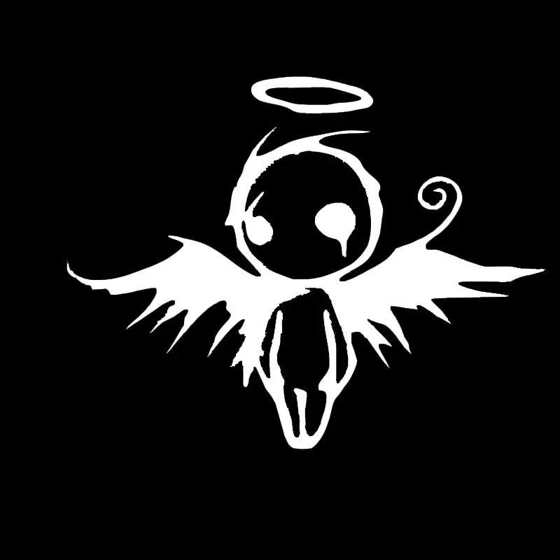 

Внешние аксессуары для творчества, темные наклейки с крыльями ангела смерти, виниловая наклейка, наклейка на мотоцикл, 13x10 см