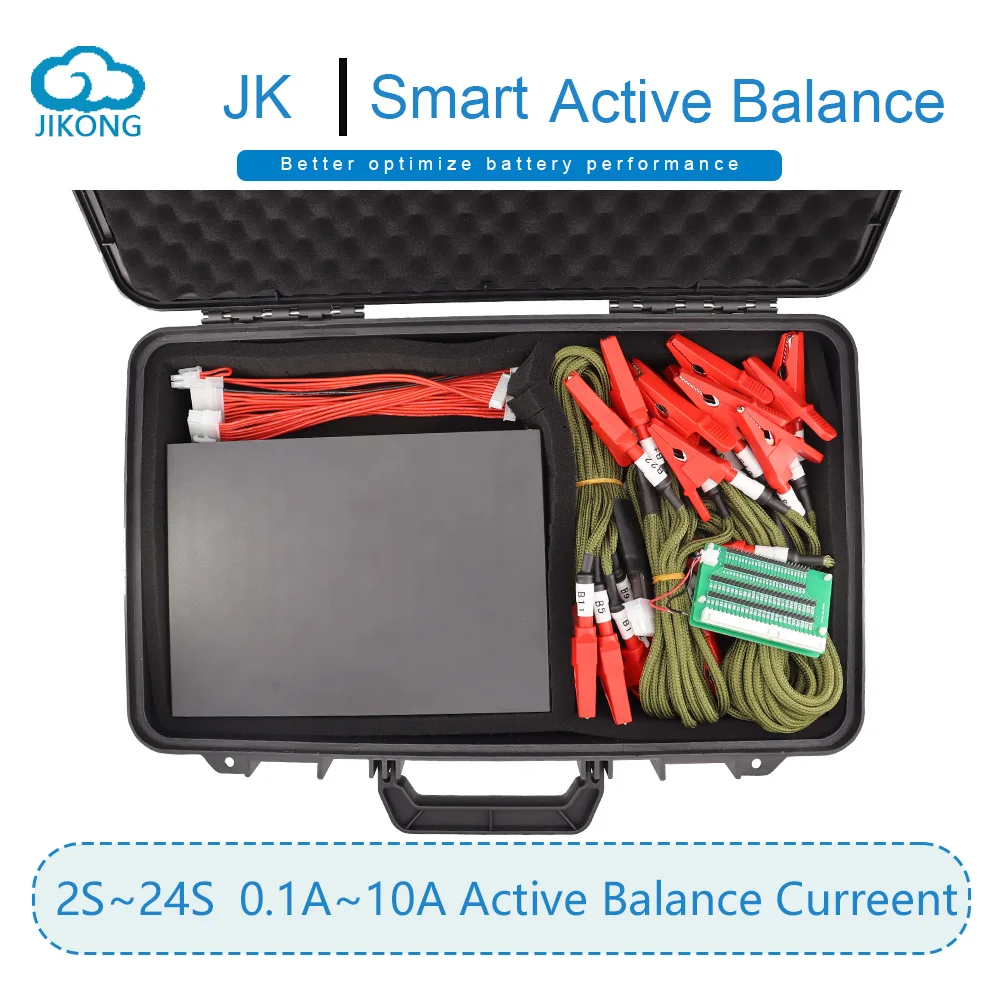 

JK Smart Active Balancer 10A High Current Balance 2S -24S LiFePo4 Li-ion LTO Battery Equalizer with BT APP RS485 CAN LCD B10A24S