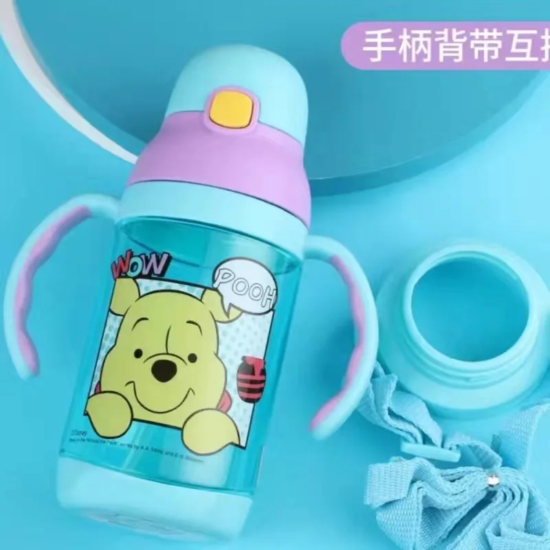 

Disney kids Pooh Mickey and Minnie sippy cup Primary School Water Cup Kindergarten Baby Drinking Cup