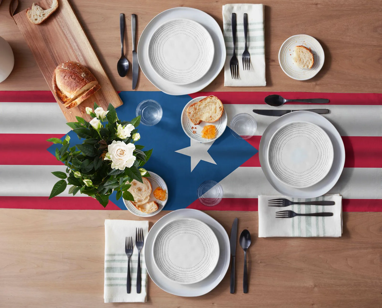 Флаг Пуэрто-Рико дерево лягушка баннер Настольная дорожка украшение для дома