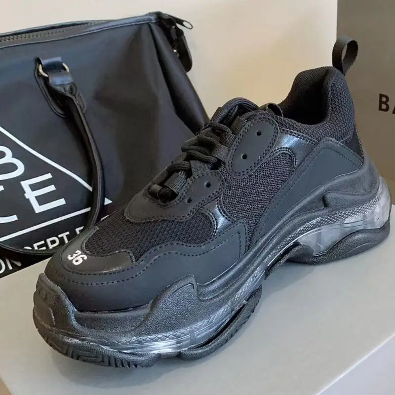 

Couple's Popular Brand Net Red Platform Casual Sports Dad Shoes Color Matching Crystal Bottom Air Cushion Men and Women Lovers